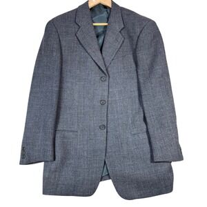 Armani Collezioni Mens Charcoal Grey 100% Virgin Wool 3-Button Blazer Italy 43R